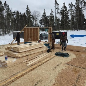 Passive House Jobsite cleared of snow thanks to our crew!